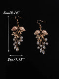 Bridal Earring Rhinestone Crystal Pearl Wedding Dangle Earring