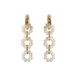 Retro Exaggerated Glass Pearl Long Earrings