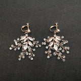 Crystal Pearl Wedding Dangle Earrings Bridal Chandelier
