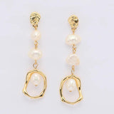 Natural Pearl Earrings Female Retro Ear Accessories