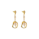 Natural Pearl Earrings Female Retro Ear Accessories
