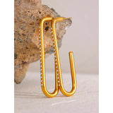 Stainless Steel Pearl Earrings Waterproof Statement Exaggerated Jewelry