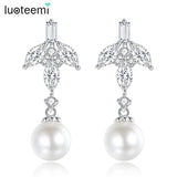 CZ Bridal Wedding Drop Earrings for Lover