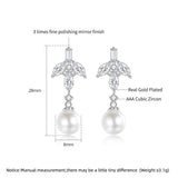 CZ Bridal Wedding Drop Earrings for Lover