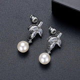 CZ Bridal Wedding Drop Earrings for Lover