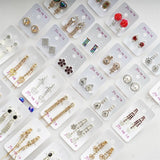 Korea Zircon Pearl Clip-On Earrings Crystal Drop Wedding