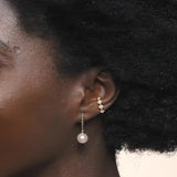 Ball Pearl 925 Sterling Silver Drop Earrings