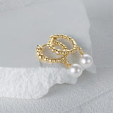 Ball Pearl 925 Sterling Silver Drop Earrings