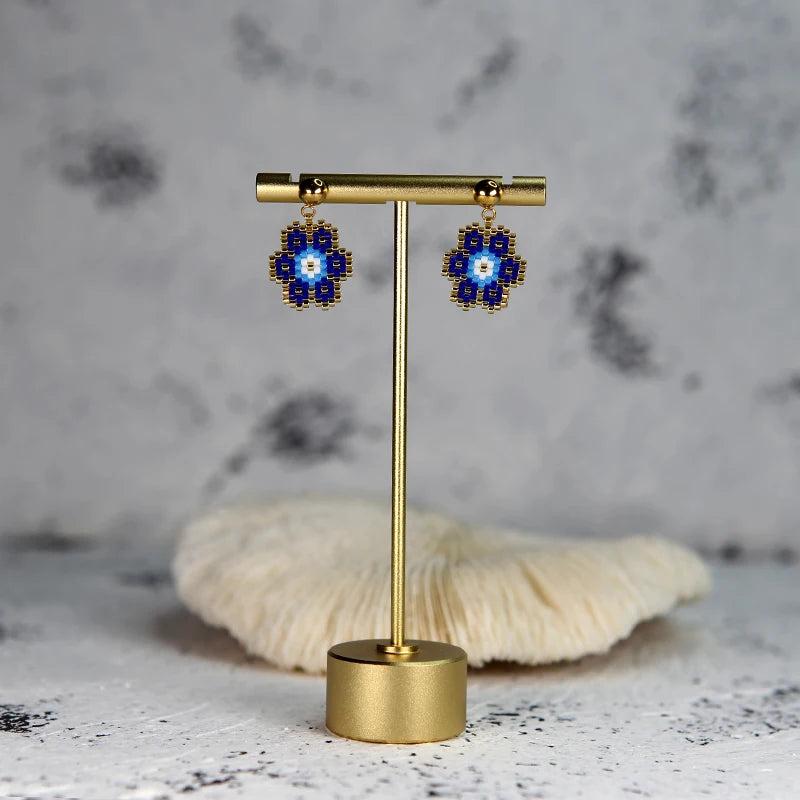 Neo-gothic Flower Earring Turkey Evil Eye Drop Earring Hot Jewelry