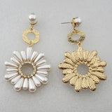 Boho Pearl Drop Dangle Earrings Statement Jewelry