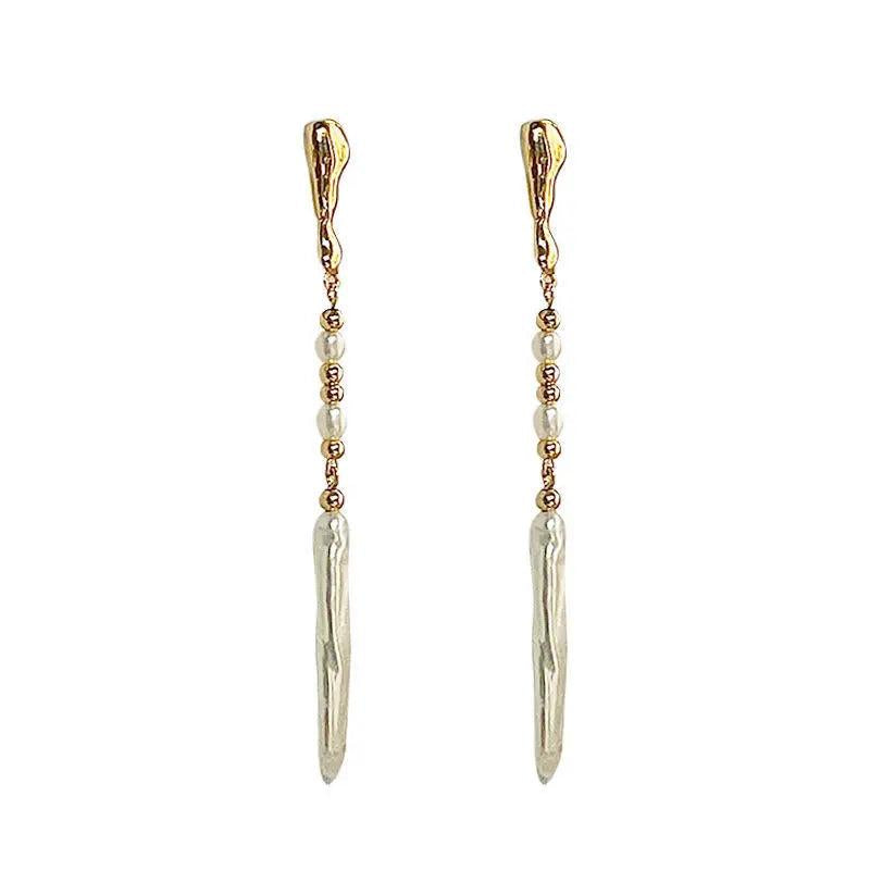 Baroque Freshwater Pearl Dangle Earrings for Women N728