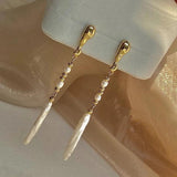 Baroque Freshwater Pearl Dangle Earrings for Women N728