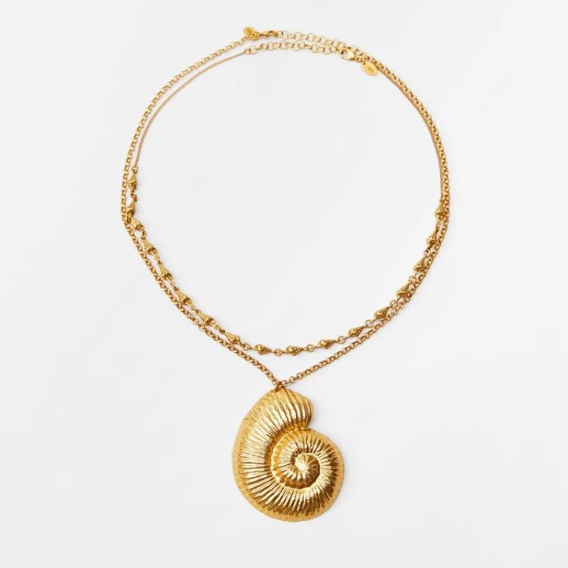 Vintage Conch Pendant Necklace for Woman Holiday