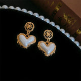 Temperament Love Pearl Studs Women's Ear Accessories