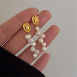 Baroque Freshwater Pearl Earrings European American Style Stud Earrings