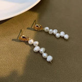 Baroque Freshwater Pearl Earrings European American Style Stud Earrings