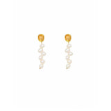 Baroque Freshwater Pearl Earrings European American Style Stud Earrings