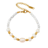 Y2K Freshwater Pearl Necklace Stainless Steel Charm Jewelry Set