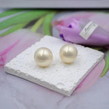 Ball-Shape Dangle Pearl Earrings For Women Golden Rosegold