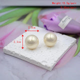 Ball-Shape Dangle Pearl Earrings For Women Golden Rosegold