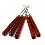 Wooden Handle Awl Puncture Cone Leather Puncher 5pcs/lot