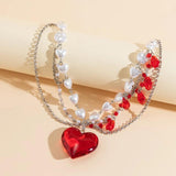 Romantic Heart Pendant Choker Necklace Wedding Gift