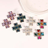 Vintage Metal Cross Pearl Crystal Glamour Jewelry