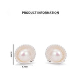 Vintage Style Shell Pearl Stud Earrings for Women Banquet Jewelry Gift