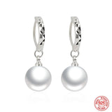925 Silver Pearl Drop Earrings for Weddings