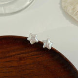 Star Pearl Earrings 10-12mm Freshwater 925 Sterling Silver Delicate Small
