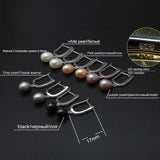 Freshwater Grey Pearl Earrings, 925 Sterling Silver Women's Earrings