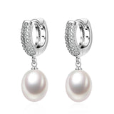 925 Silver Earrings with Natural Pearls Women