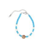 Turquoise Pearl Chain Set Stainless Steel Beads Jewelry Set