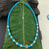 Turquoise Pearl Chain Set Stainless Steel Beads Jewelry Set