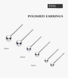 S925 Silver Women Earring Studs Hypoallergenic Jewelry