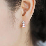 Freshwater Pearl Earrings 925 Sterling Silver Studs