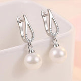 Freshwater Pearl 925 Silver Earrings Wedding Gift