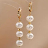 8MM Shell Pearl Earrings 18K Thanksgiving Gift Wedding Hook