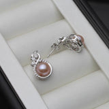 925 Silver Flower Pearl Earrings, Anniversary Gift