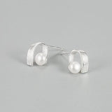 Baroque Freshwater Pearl Earrings S925 Sterling Silver Retro Port Wind