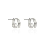 Baroque Freshwater Pearl Earrings S925 Sterling Silver Retro Port Wind