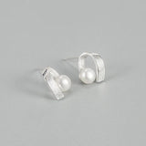Baroque Freshwater Pearl Earrings S925 Sterling Silver Retro Port Wind