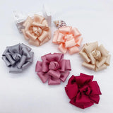 10Pcs Satin Rose Flower Wedding Brooch DIY Accessories