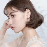 925 Silver Irregular Barbed Wire Round Earrings