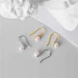 925 Silver Pearl Drop Earrings Strawberry Crystal Jewelry Women Gift