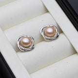 925 Silver Freshwater Pearl Earrings for Women, Wedding Jewelry