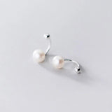 TrustDavis 925 Sterling Silver Pearl Stud Earrings Wedding Jewelry DB427