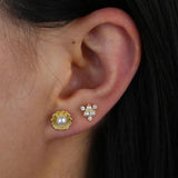 925 Silver Mini Stud Earring Beach Collection Sea Star Shell Pearl
