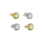 925 Silver Mini Stud Earring Beach Collection Sea Star Shell Pearl