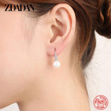 925 Silver Golden Zircon Pearl Charm Jewelry Gift